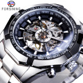 FORSINING 340 Customizable men mechanical wristwatch analog fashion steel forsining automatic mechanical watch